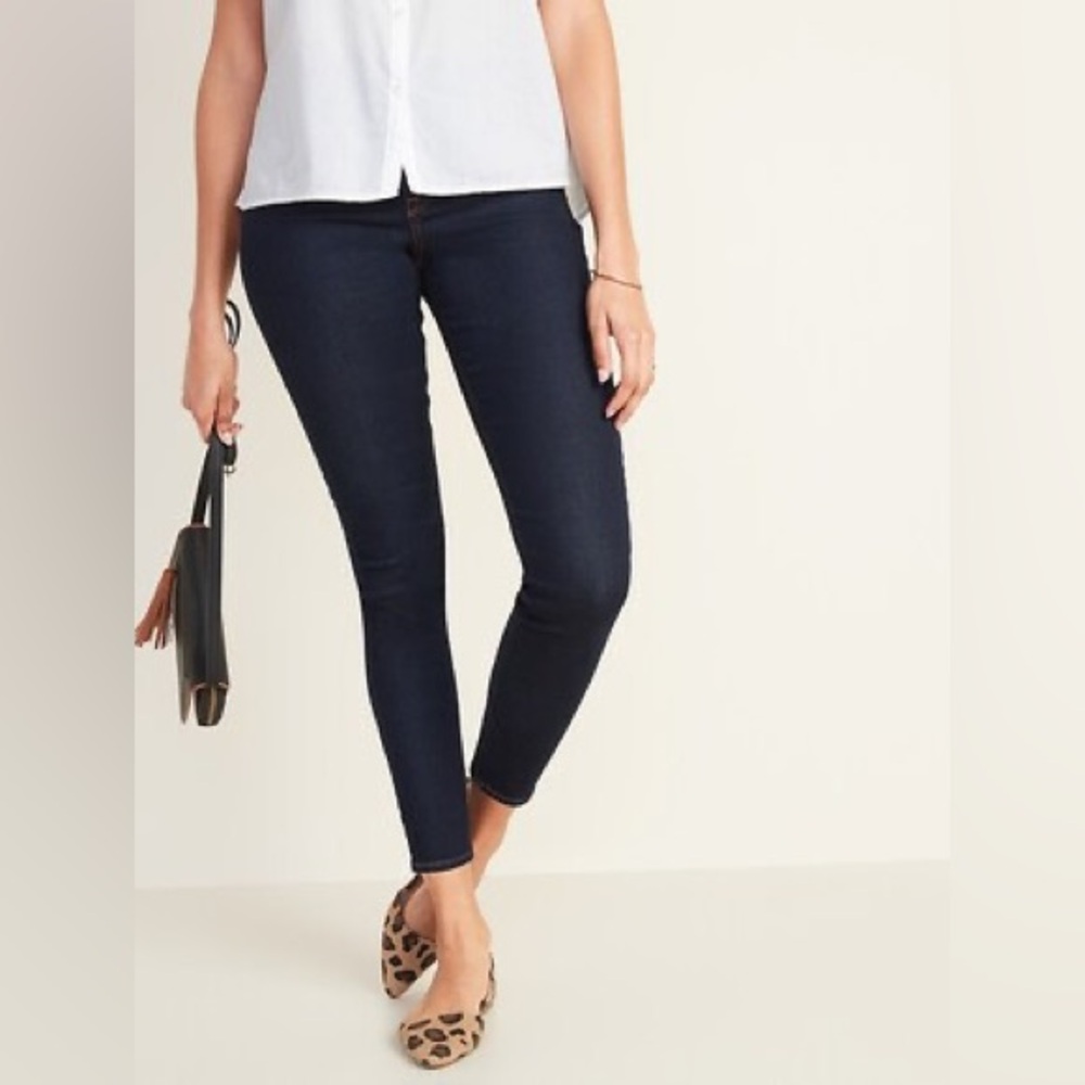 NWOT • Old Navy Mid-Rise Rockstar Skinny Jeggings • Women’s Size 8 👖 Dark Blue